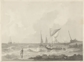 Barcos de pesca num molhe do porto