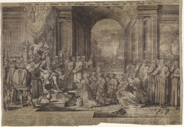 Tirania de Alva
Ilustração do estado miserável dos Países Baixos sob a cruel tirania do Duque de Alba (título sobre o objecto)
Delineatio deplorati status belgy sub immensa tirannide Albani ducis Fernandi a Toledo (título sobre o objecto)