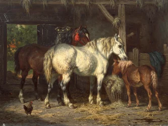 Cavalos no estábulo (pintura)