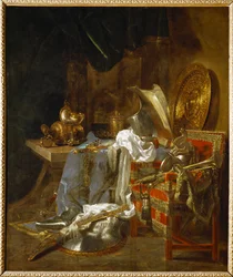vida com armadura (pintura sobre tela)