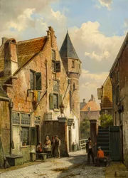 Uma vista de Leiden, 1891