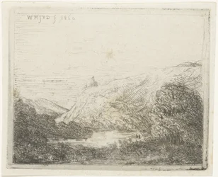Paisagem montanhosa com rio