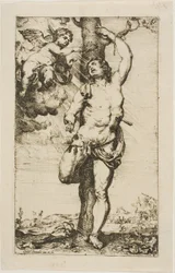 São Sebastião coroado por um anjo