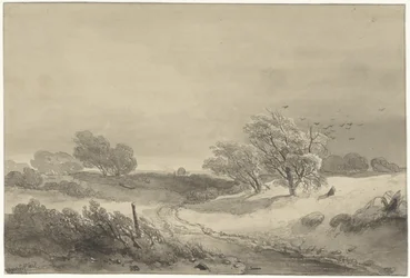Paisagem dunar em tempo sombrio
