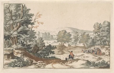 Paisagem arborizada com uma estrada
