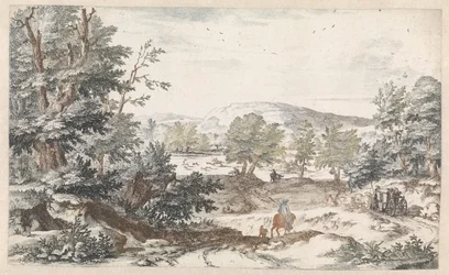 Paisagem arborizada com uma estrada