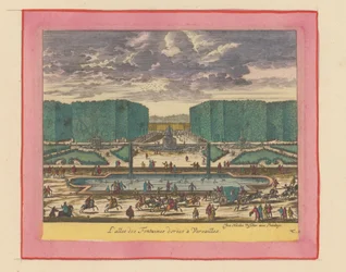 Allee der goldenen Brunnen in den Gärten von Versailles