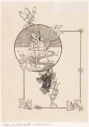 Desenho de encadernação para: Knappert, Emilie C., Views of the plant world, 1893