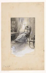Mulher numa poltrona