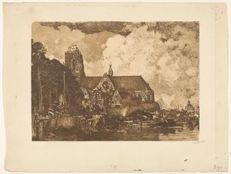 Vista do Grote Kerk em Dordrecht
