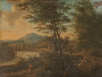 Paisagem italiana ao pôr do sol