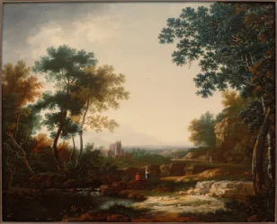 Paisagem com ruínas e figuras