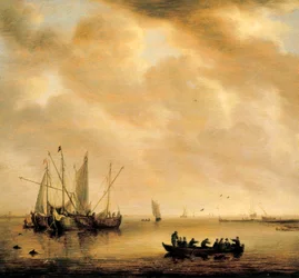 "Seascape". Pintura de Willem van Diest (1610-1673)
