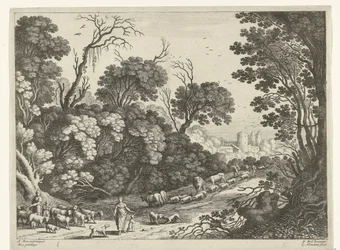 Pastores com o rebanho
Paisagens italianas (título da série)