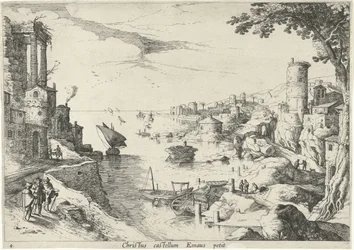 Paisagem com os discípulos em Emaús
Christus castellum Emaus petit (título sobre o objecto)
Paisagens italianas com cenas bíblicas (título da série)