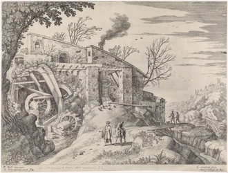 Paisagem com um moinho de água e o Bom Samaritano
Paisagens italianas (título da série)