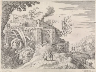 Paisagem com um moinho de água e o Bom Samaritano
Paisagens italianas (título da série)