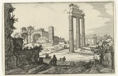 Templo de Castor e Pollux e a basílica de Constantino
Ruínas romanas e paisagens costeiras (série 1) (título da série)