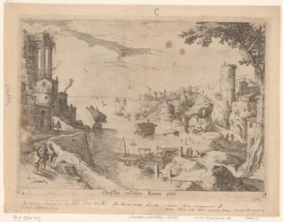 Paisagem com os discípulos em Emaús
Christus castellum Emaus petit (título sobre o objecto)
Paisagens italianas com cenas bíblicas (título da série)