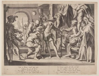 O Conde Guilherme permite a decapitação, chapa 7 de Tronos da Justiça (Thronus Iustitiae)