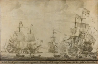 Conselho de Guerra a bordo das Sete Províncias, a Bandeira de Michiel Adriaensz de Ruyter, 10 de Junho de 1666, antes da Batalha dos Quatro Dias: episódio da Segunda Guerra Anglo-Holandesa
