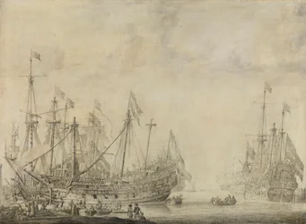 Navios após a batalha