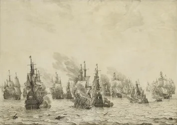 A Batalha de Livorno (Leghorn)
A batalha naval de Livorno, 14 de Março de 1653: episódio da Primeira Guerra do Mar Inglês (1652-54)