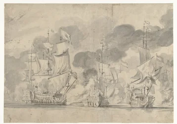 Batalha de Lowestoft em 13 de junho de 1665