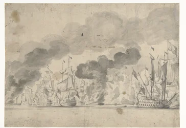 Batalha de Lowestoft em 13 de junho de 1665