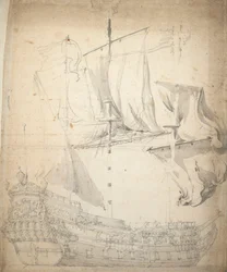 Portait of the "Kampveere" (), c.1664 (offset, grafite, lavagem a cinzento)