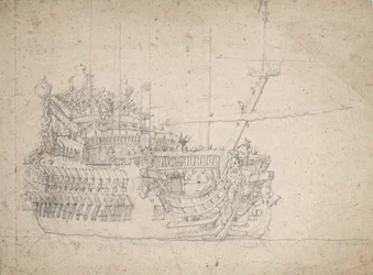 Retrato de um barco francês de dois andares