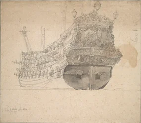 Retrato do "Schieland", c.1666 (grafite, lavagem cinzenta)
