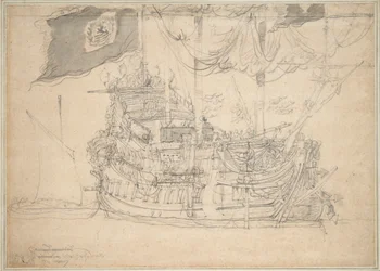 Retrato da "Zeelandia", c.1659 (grafite, lavagem cinzenta)
