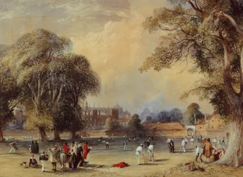 Cricket on the College Field, c.1835 (aquarela)