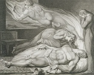 Morte do Homem Perverso Forte, pl.6, ilustração de 