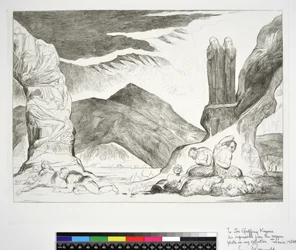 O Círculo dos Falsificadores: Dante e Virgil Cobrindo o nariz por causa do Fedor, Inferno, Canto XXIX, ilustração da 