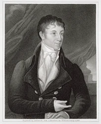 Retrato de Charles Brockden Brown (1771-1810), gravada por John B. Forrest (1814-70) (gravura)