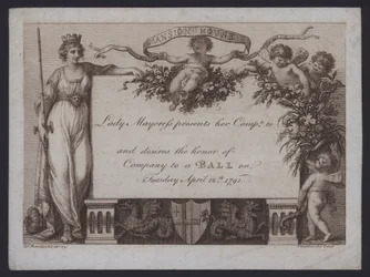 Convite da Senhora Prefeita de Londres para um baile na Mansion House