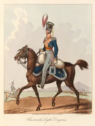 14 Dragões Luzes (aquatint, de cor)