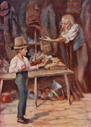 A infância de David Copperfield (litografia a cores)