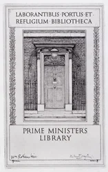 Prancha de livro para a Biblioteca do Primeiro Ministro, gravada por Robert Sargent Austin (1895-1973) (gravura)
