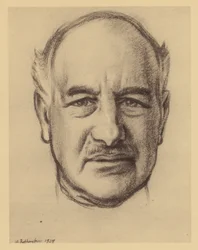 Retrato de Rt Hon Lord Melchett de Landford (litografia)