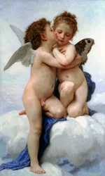 Cupido e Psique como crianças, O primeiro beijo, 1890.