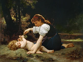 Jovem mulher e criança, 1881