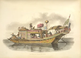 O barco de viagem de um mandarim