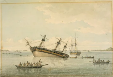 O Discovery nas rochas, Queen Charlotte