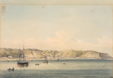 A cidade de Valparaiso na costa do Chile
