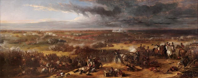A Batalha de Waterloo (óleo sobre tela)