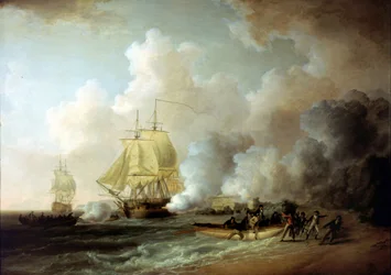A tomada do Forte Louis (Martinica) pelos britânicos, em 20 de março de 1794
