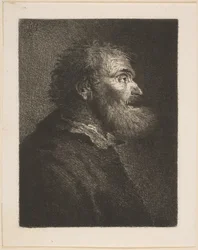 Um homem velho de perfil, 1761.
